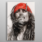 Displate Metall-Poster "Captain Jack Sparrow"